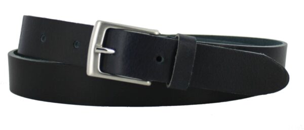 Leren Riem 3cm Navy