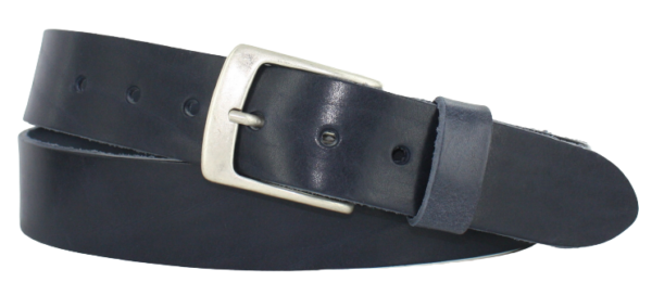 Leren Riem 4cm Navy